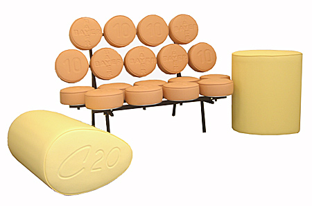 Levitra Casting Couch & Cialis Ottomans